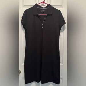 Nautica Women's Easy Classic Short Sleeve Stretch Cotton Polo Dress Black SZ XL